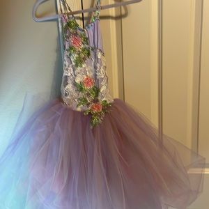 Costume gallery Medium child Multicolor floral appliqué multiple colored tulle